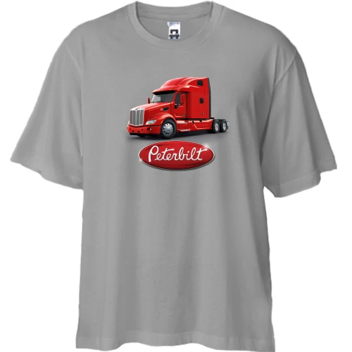 Футболка двунитка Oversize, Серый, Peterbilt Model 579