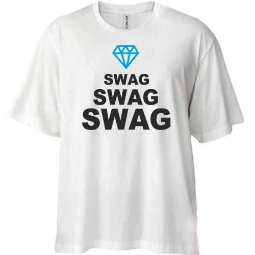 Футболка двунитка Oversize Swag Lines Diamond