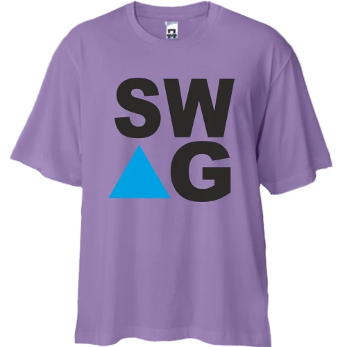 Футболка двунитка Oversize, Черный, SW-AG Triangle