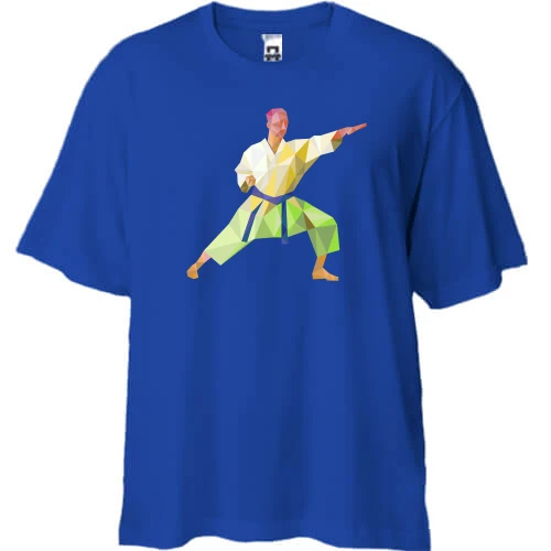 Футболка двонитка Oversize з таеквондістом