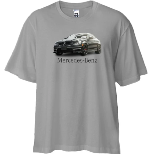 Футболка двунитка Oversize, Серый, Mercedes E Class