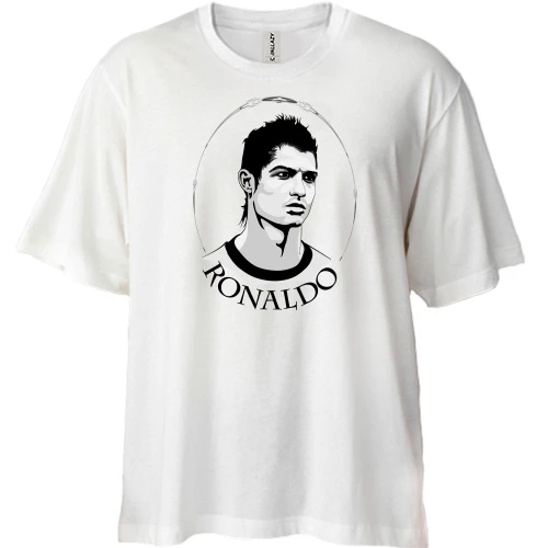 Футболка двунитка Oversize с Ronaldo