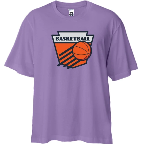 Футболка двунитка Oversize с логотипом Basketball