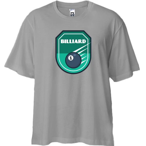 Футболка двонитка Oversize, Сірий, Billiard