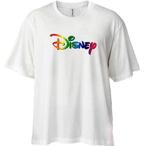Футболка двонитка Oversize, Білий, Disney