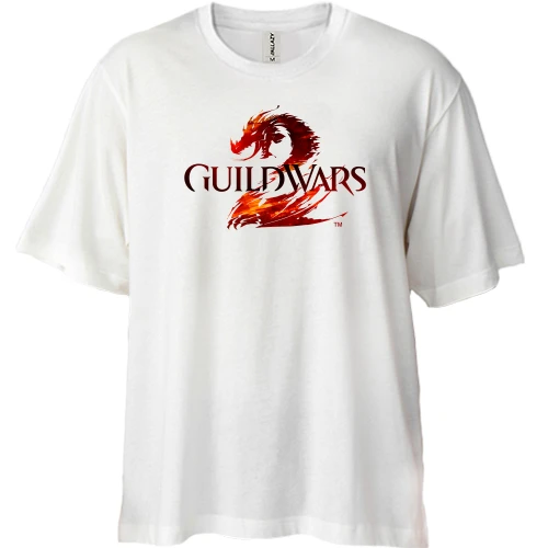 Футболка двунитка Oversize, Белый, Guild Wars 2
