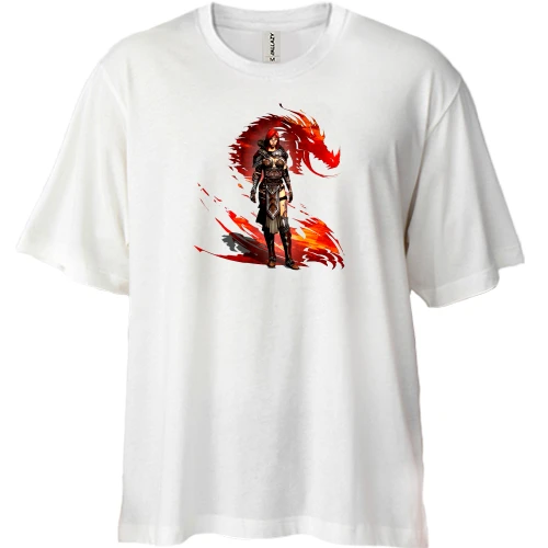 Футболка двунитка Oversize, Белый, Eir Guild wars