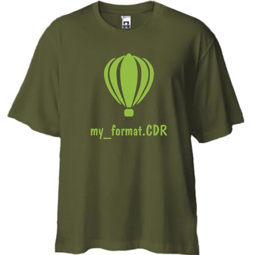 Футболка двунитка Oversize для дизайнера "my_format.CDR"