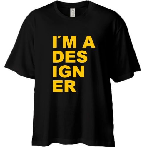 Футболка двонитка Oversize для дизайнера "i`m a designer"