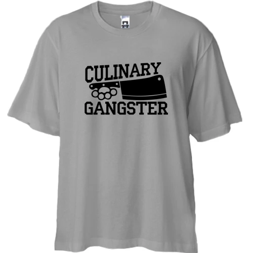 Футболка двунитка Oversize для шеф-повара "culinary gangster"