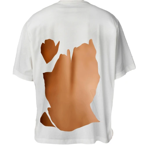 Футболка двонитка Oversize з порваной спиною