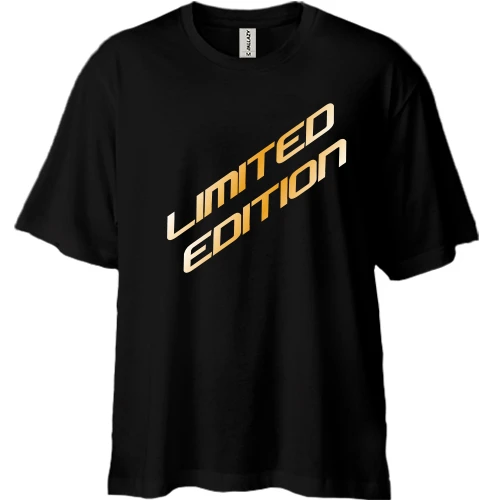 Футболка двонитка Oversize, Чорний, Limited Edition