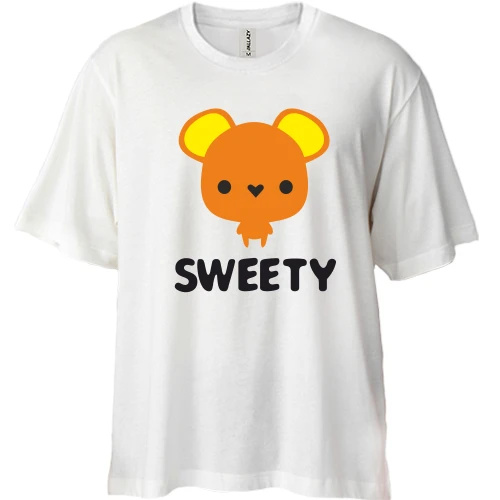 Футболка двунитка Oversize, Белый, SWEETY