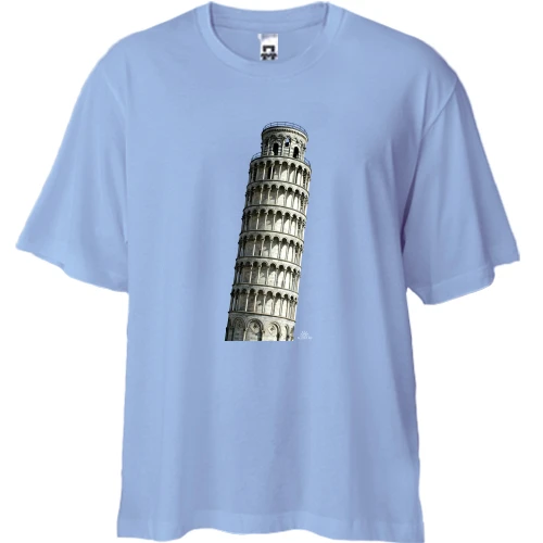 Футболка двонитка Oversize з Пізанською вежею