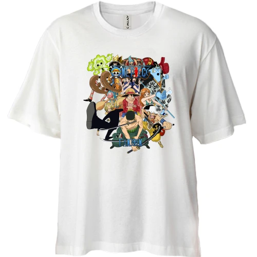 Футболка двонитка Oversize, Білий, One Piece (2)