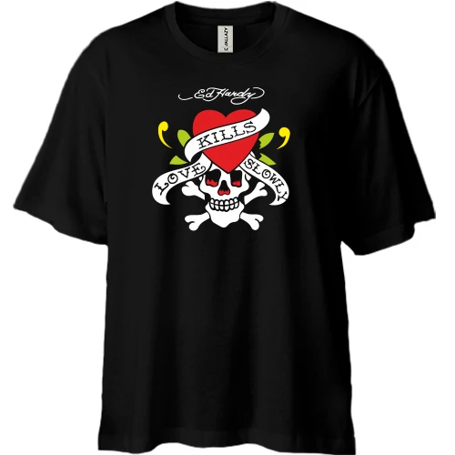 Футболка двунитка Oversize Ed Hardy