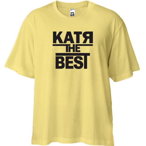Футболка двунитка Oversize, Желтый, Катя the BEST