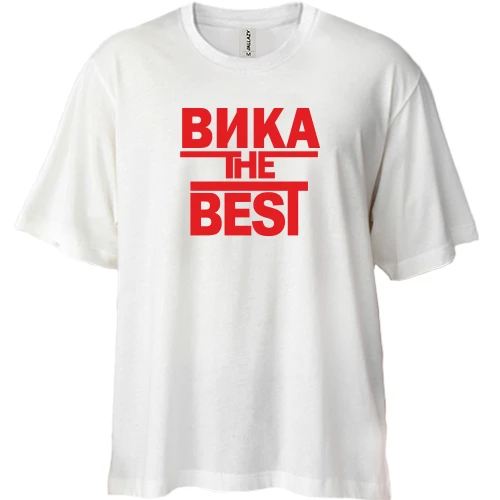 Футболка двунитка Oversize, Белый, Вика the BEST