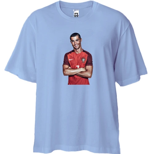 Футболка двунитка Oversize c Cristiano Ronaldo