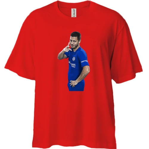 Футболка двунитка Oversize c Eden Hazard