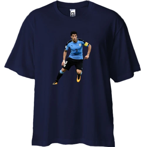 Футболка двунитка Oversize c Luis Suárez