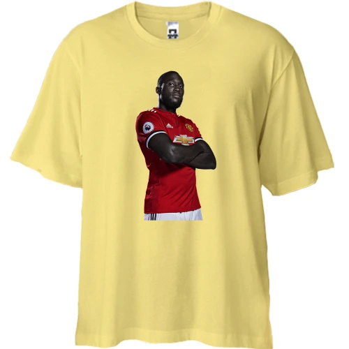Футболка двунитка Oversize с Romelu Lukaku