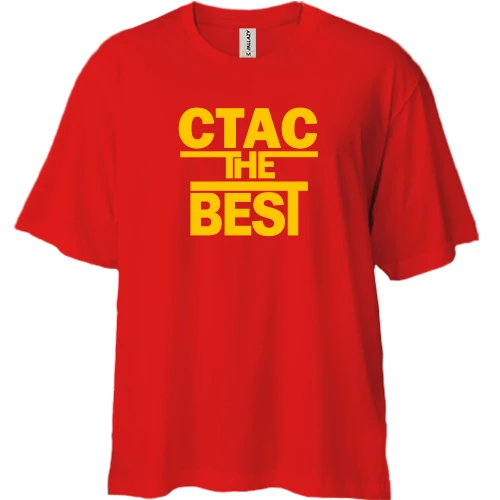 Футболка двонитка Oversize, Червоний, Стас the BEST