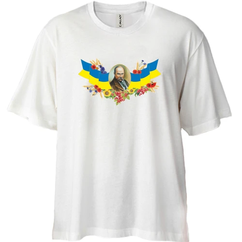 Футболка двунитка Oversize с портретом Т. Г. Шевченко