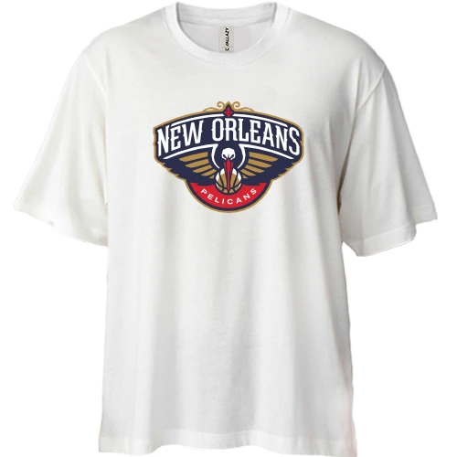 Футболка двунитка Oversize, Белый, New Orleans Pelicans