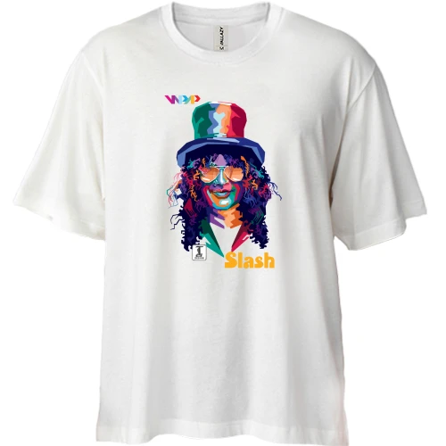 Футболка двонитка Oversize, Білий, з "slash"