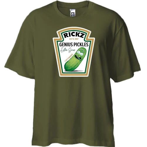 Футболка двонитка Oversize Rickz Genius Pickles