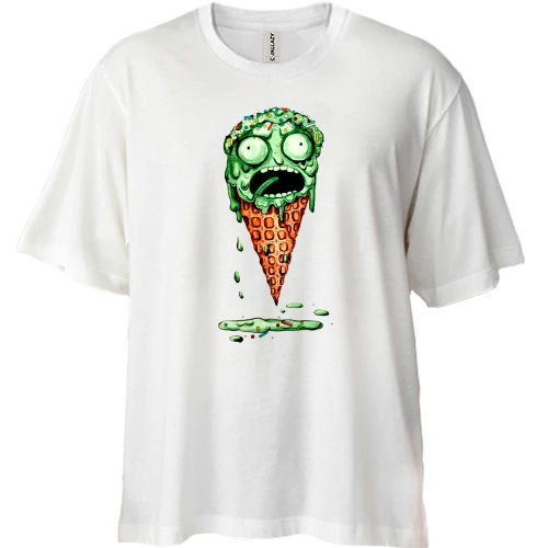 Футболка двунитка Oversize Ice cream Morty