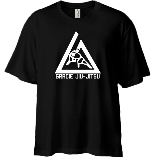 Футболка двунитка Oversize, Черный, Jiu-Jitsu