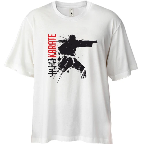 Футболка двунитка Oversize, Белый, spot KARATE