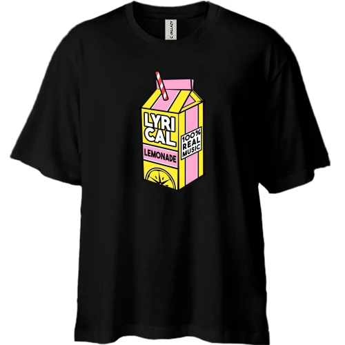 Футболка двонитка Oversize, Чорний, Lyrical Lemonade (2)