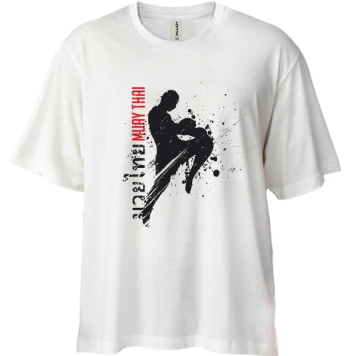 Футболка двунитка Oversize, Белый, spot Muay Thai