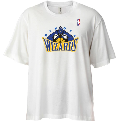 Футболка двунитка Oversize, Белый, Dakota Wizards