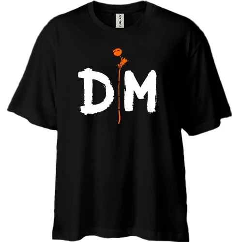 Футболка двунитка Oversize Depeche Mode orange rose