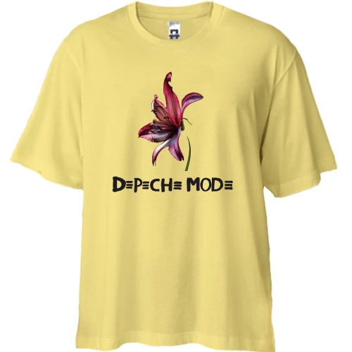 Футболка двунитка Oversize Depeche Mode orchid