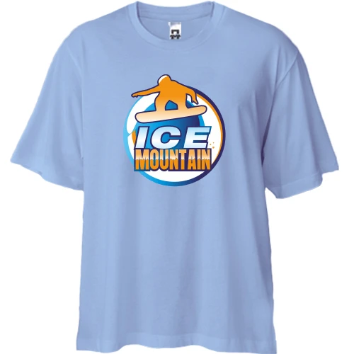 Футболка двунитка Oversize, Синий, Ice mountain