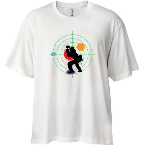 Футболка двунитка Oversize, Белый, Paintball Gant
