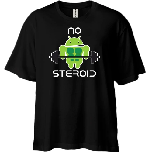 Футболка двонитка Oversize, Чорний, No steroid