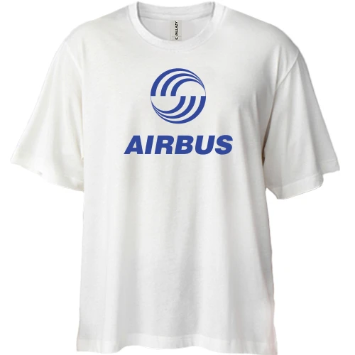Футболка двунитка Oversize с логотипом Airbus