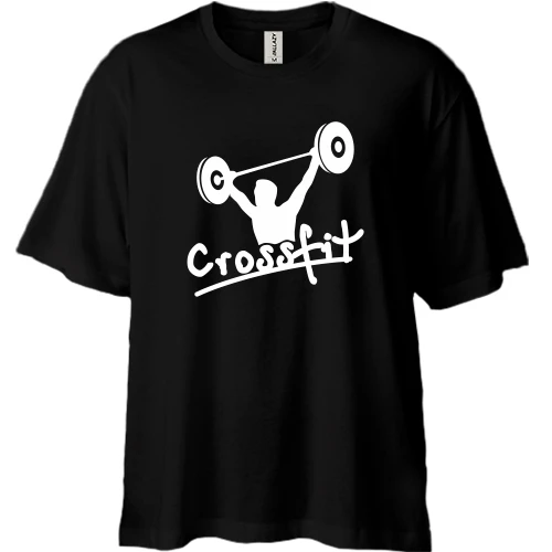 Футболка двунитка Oversize, Черный, Crossfit M