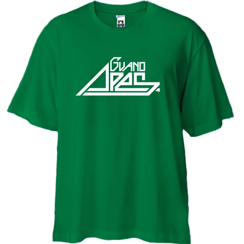 Футболка двунитка Oversize, Зеленый, Guano Apes (Logo old)
