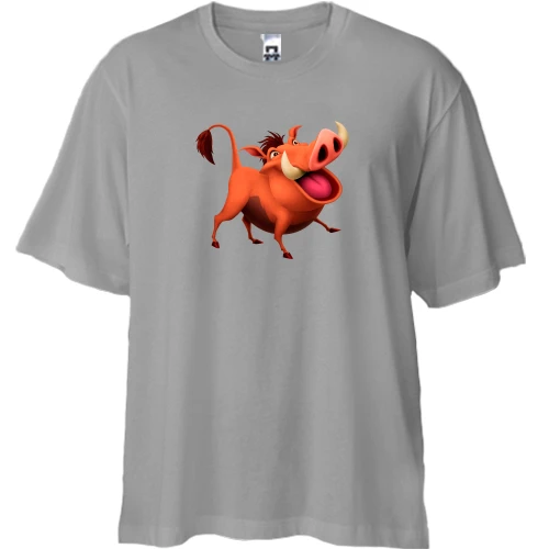Футболка двонитка Oversize з Пумбой (Король лев)