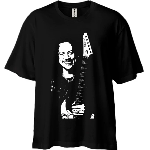 Футболка двунитка Oversize, Черный, Metallica - Кирк Хэммет