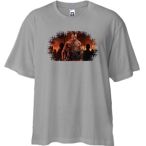 Футболка двунитка Oversize с казаками