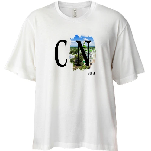 Футболка двонитка Oversize, Білий, cn.ua (Чернігів)