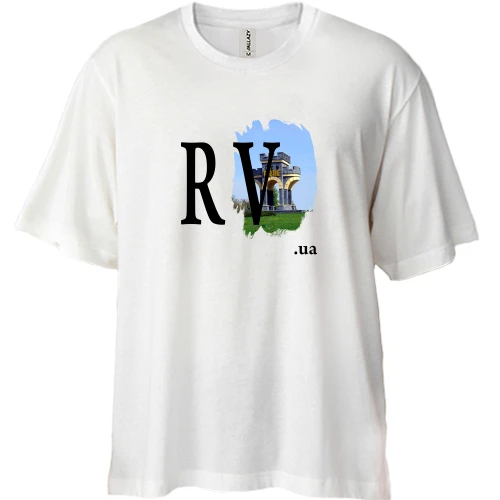 Футболка двунитка Oversize, Синий, rv.ua (Ровно)
